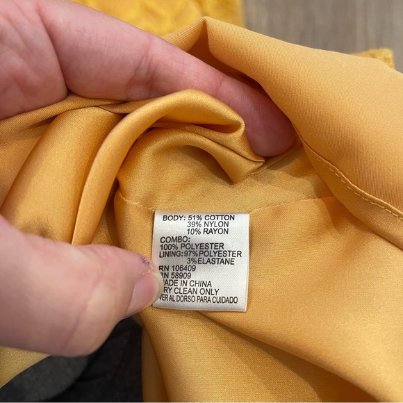 Antonio Melani Yellow Lace Midi Dress Women’s 4 Spring Summer Classic Colorful - Picture 6 of 10